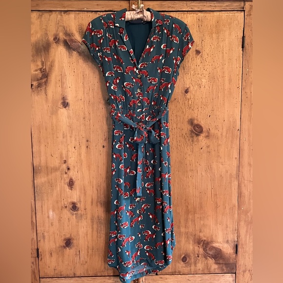 Anthropologie Catherine Fox Print Dress - Picture 4 of 7